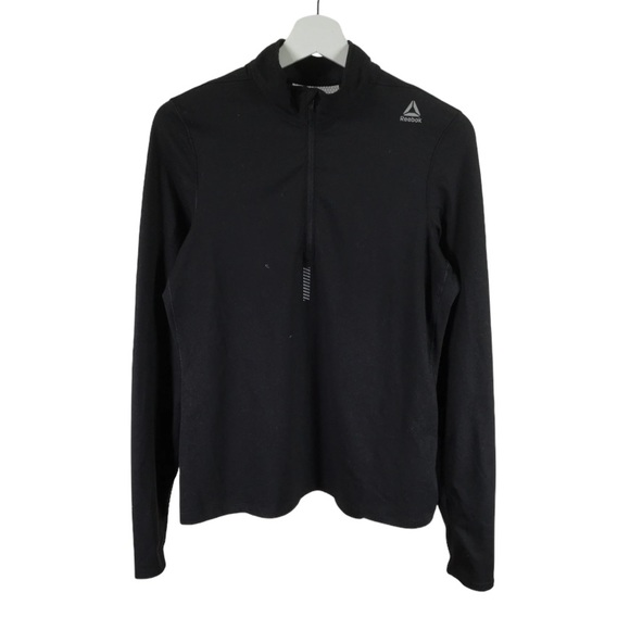 Reebok Black All Around Half-Zip Pullover With Lightweight SpeedWick Fabric - Picture 2 of 15